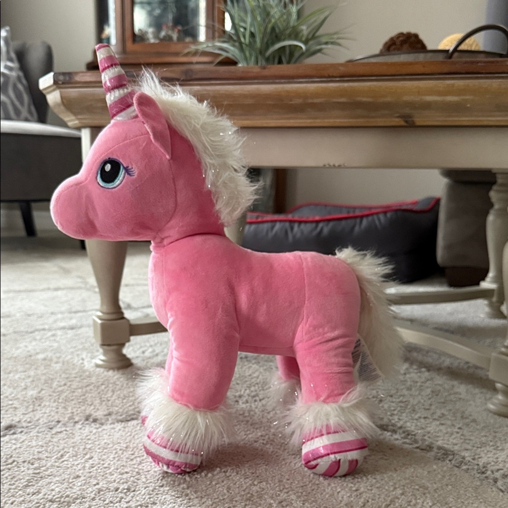 Build A Bear Candy Cane Swirl Plush Unicorn Toy